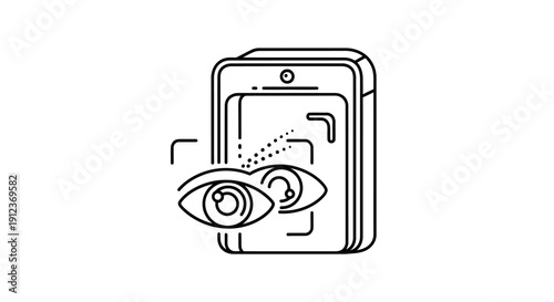 Smartphone with eye on screen.