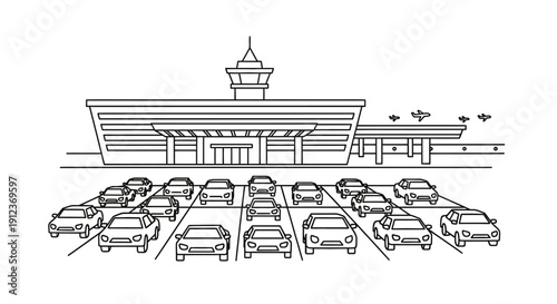 Cars parked in a parking lot.