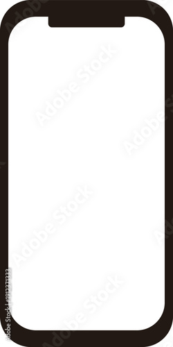 Simple Smartphone Illustration. Vector Frame and Mockup Material