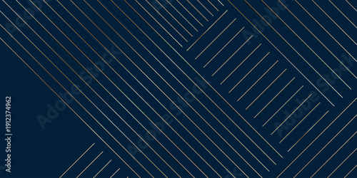 Dark blue abstract background with luxurious and elegant shiny gold diagonal lines decoration. Modern premium vector design for brochure, website, flyer, and banner. VOL. 3