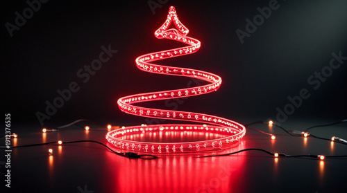 christmas tree made of lights