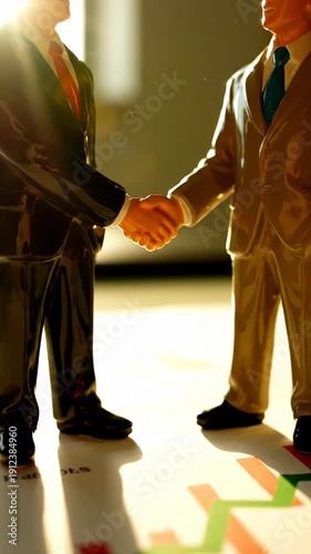 Professional handshake between business colleagues signaling collaboration, dealmaking, and success.