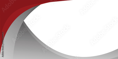 Abstract red and white curve background. Vector illustration