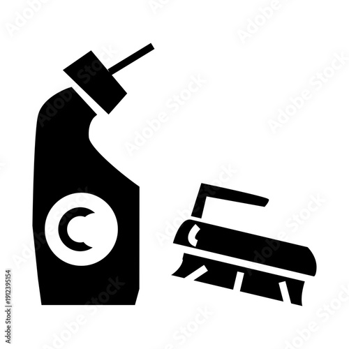 cleaning with soap and brush