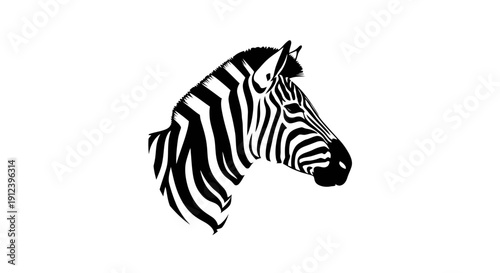 Zebra Head Silhouette Graphic