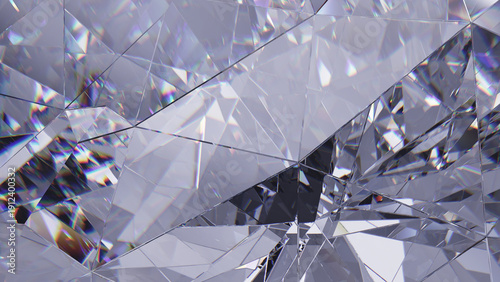 3D Realistic Diamond Close-Up Interior View 3D Illustration Vol-3