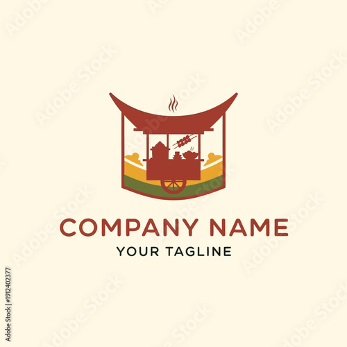 Street Food Stall With Delicious Offerings.