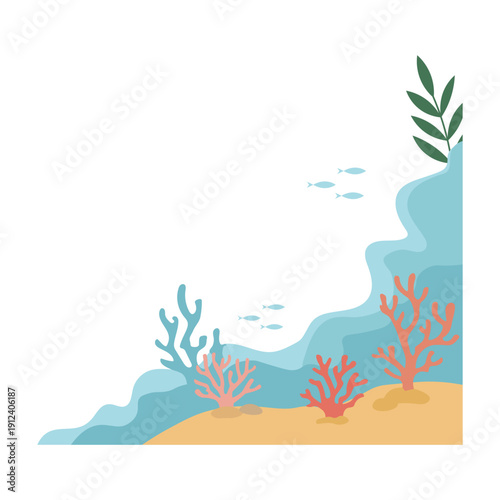 Underwater Ocean Coral Reef Background
