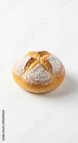 Wallpaper Mural Close-up of a freshly baked Kaiser roll on white. Torontodigital.ca