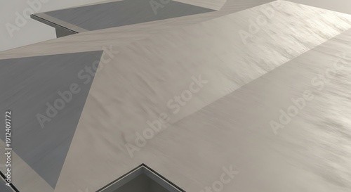 Geometric roof design showcasing modern architectural style and texture