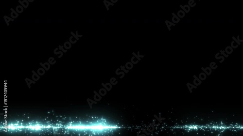 キラキラ星の真っ直ぐなストローク　ローワーサード（テロップ帯）・ブルー　ループ