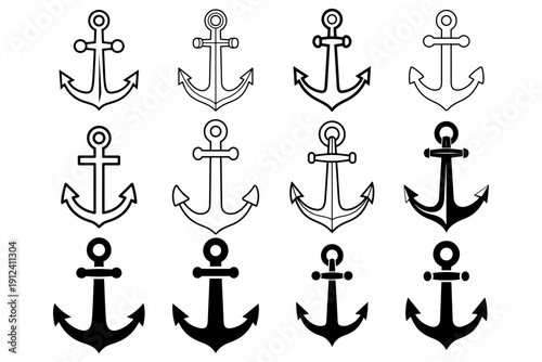 Clean Anchor Silhouette – Simple Ship, Sea, and Maritime Vector Design