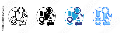 Survey icon set multiple style collection