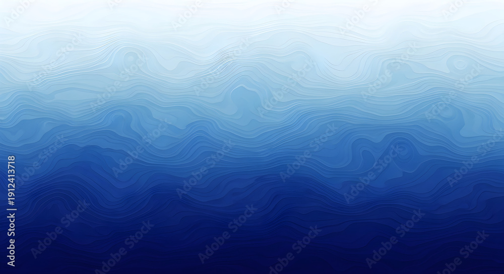 Obraz premium Ocean wave abstract background design with wavy blue gradient flowing motion pattern digitally rendered