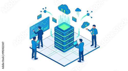 Expert Team Managing Cloud Server Infrastructure with Data Analytics