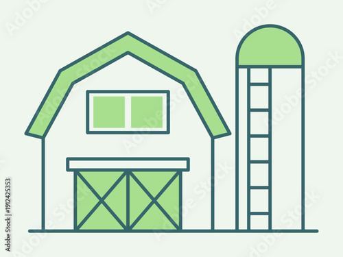 Barn icon. Agriculture icon design. Simple filled and outline icon. Vector icon.