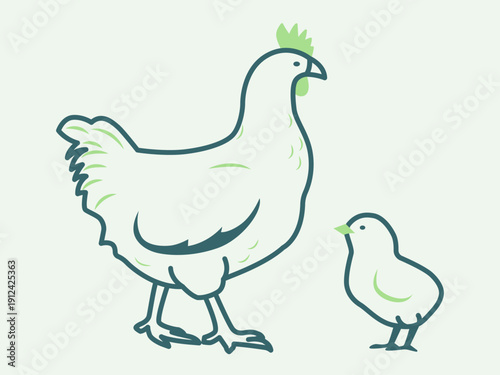 Chicken icon. Agriculture icon design. Simple filled and outline icon. Vector icon.