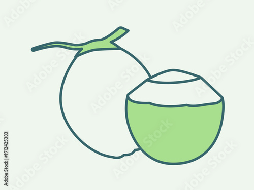 Coconut icon. Agriculture icon design. Simple filled and outline icon. Vector icon.