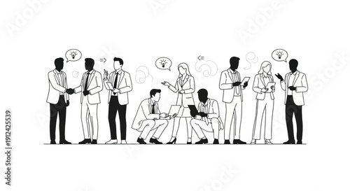 Diverse Group of People Standing Together.