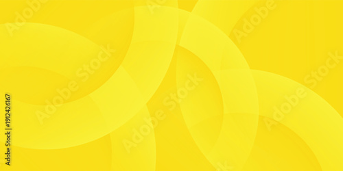 Abstract Background with 3d circle vivid yellow papercut layer. Design modern circle yellow background.