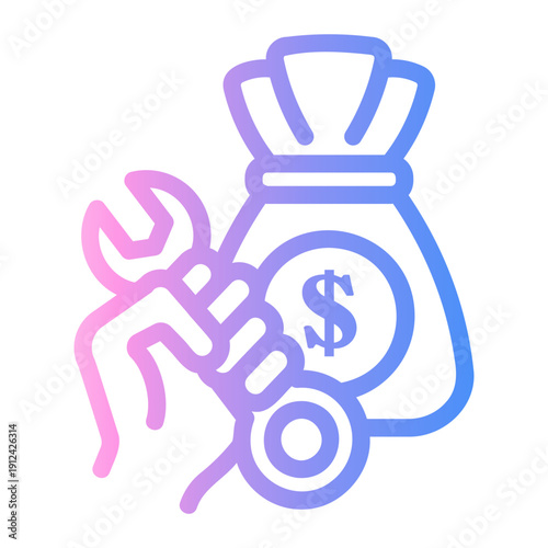 money Line Gradient Icon