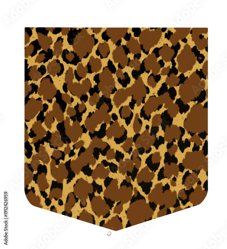 leopard skin texture pocket shape. This design for textile or pocket of your clothes or jeans