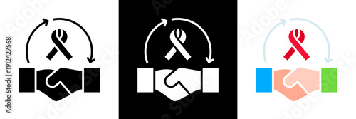 Union Icon Set Glyph vector Illustration 