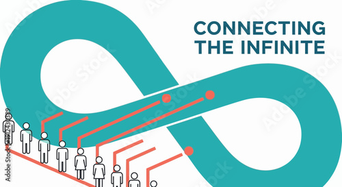 Infinite Connection and Network - People Linked to Infinity Symbol