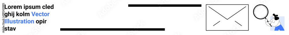 Obraz premium Email marketing, communication systems, digital security, data analysis, online messaging, information search. Envelope icon with magnifying glass on white background. Email marketing and digital