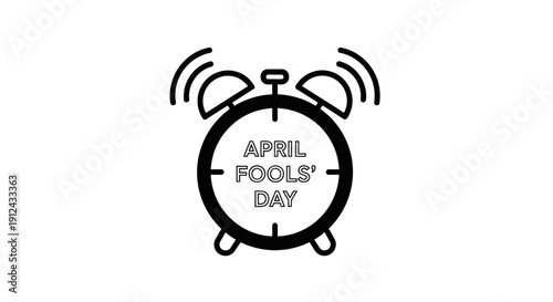 April Fools' Day Alarm Clock Icon - Time for Pranks and Jokes