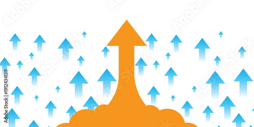 Rocket up, business growth concept, graph chart showing growth.