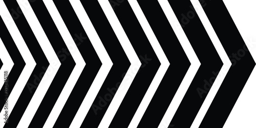Black and white background with arrow pointing right, striped transition.