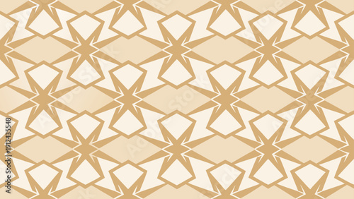 Seamless Geometric Retro Pattern Background Vintage Style with Calm Mood and Beige Colors