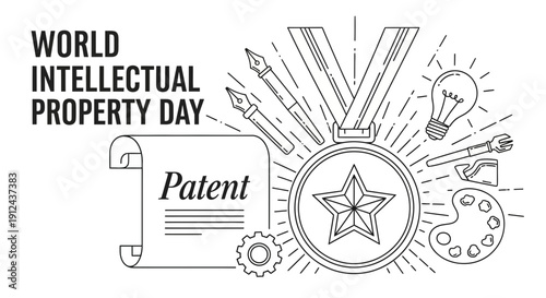 World Intellectual Property Day Patent Award Medal Innovation Ideas