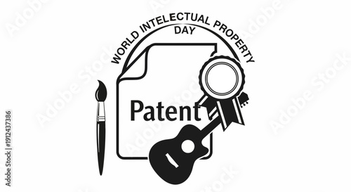World Intellectual Property Day Patent Concept - Art, Music, Innovation