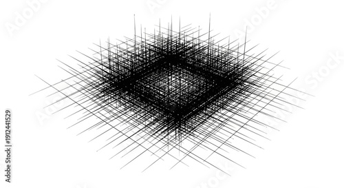 abstract geometric network formed by intersecting black lines perfect for modern technology and intricate data visualizations
