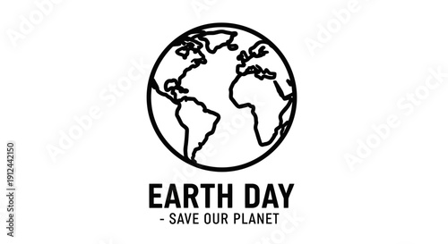 Earth Day Save Our Planet Globe Icon