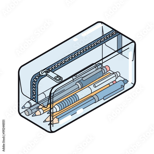 Transparent illustration of a razor blade cartridge with multiple blades.