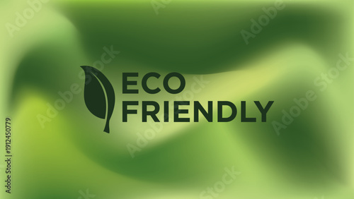 Eco friendly symbol with leaf on green background.  Eco friendly symbol with leaf on green background for sustainable and environmental concepts