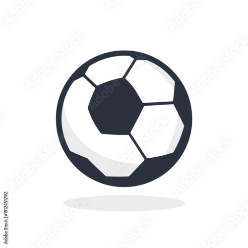 Classic Black and White Soccer Ball Isolated on White