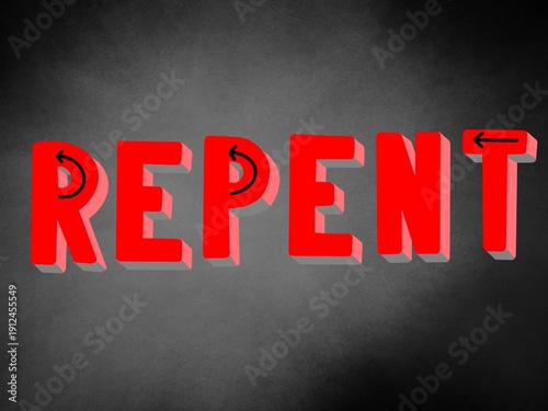 Картината върху платно REPENT