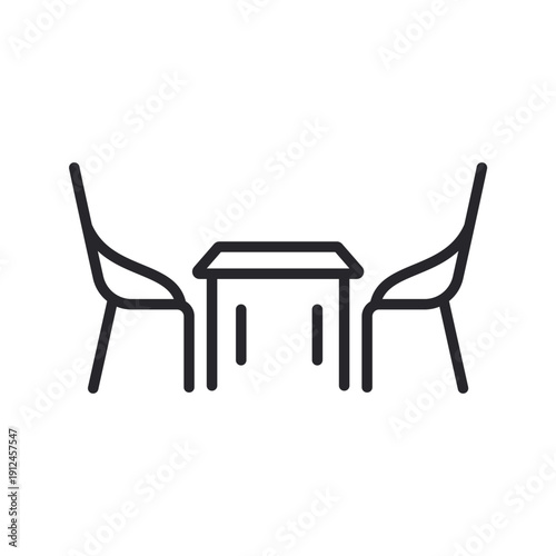 food table icons outline and Flat Style,transparent background
