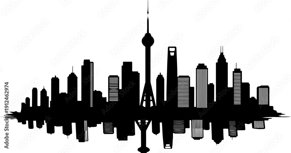 Fototapeta premium Canada city silhouette