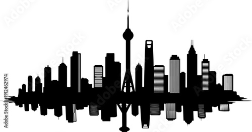 Canada city silhouette