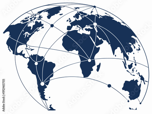 world map with globe
