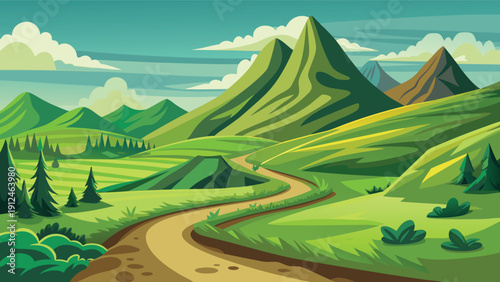 Children joyfully walking to school on a bright sunny day in a colorful neighborhood Vector