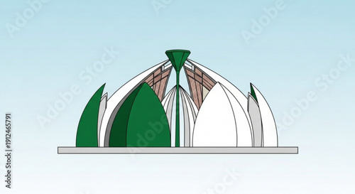 Modern Architectural Marvel: Abstract depiction of a modern architectural structure with unique form and minimalist color palette, offering a visual symphony of line, shape, and hue.