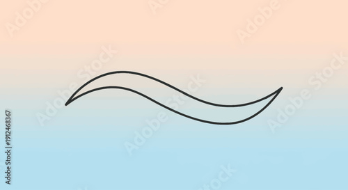 Abstract curved line on a gradient background