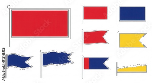 Collection of Nautical Flags for Maritime Communication.