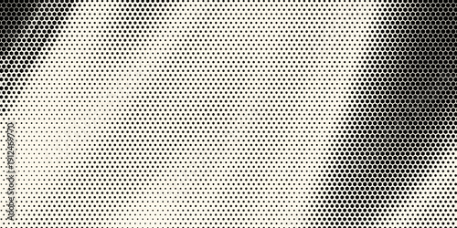 Hexagon Shapes Vector Abstract Geometric Technology Oscillation Wave Isolated on Light Background. Halftone Hex Retro Simple Pattern. Minimal 80s Style Dynamic Tech Wallpaper